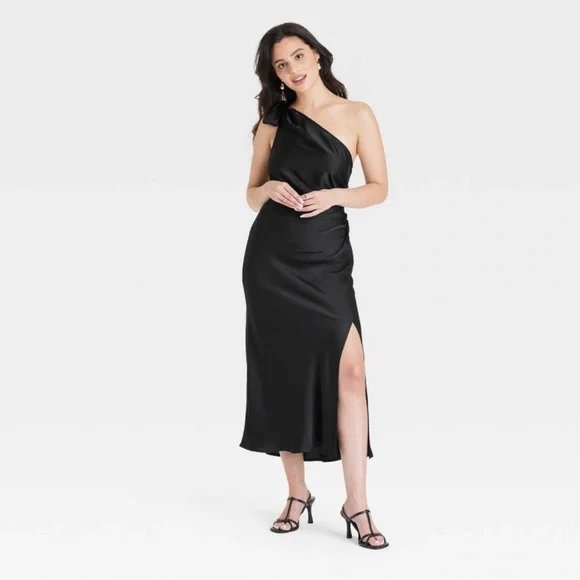 open lace back dress Modern Day Glam One Shoulder Asymmetrical Maxi Dress  VICI